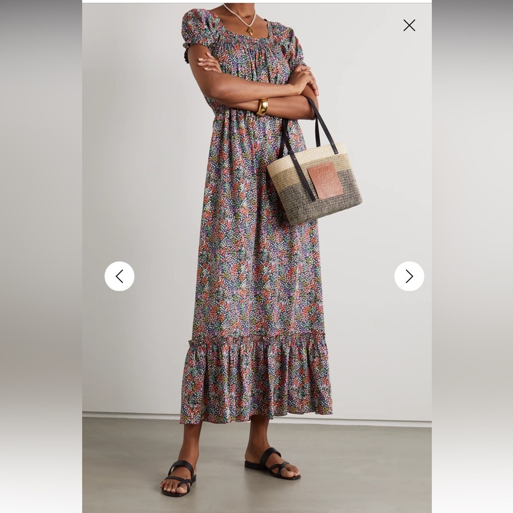 Loretta Caponi Stefania floral-print dress size M